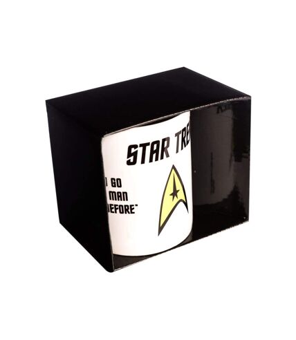 Star Trek - Mug TO BOLDLY GO (Blanc / Noir / Jaune) (Taille unique) - UTPM1789
