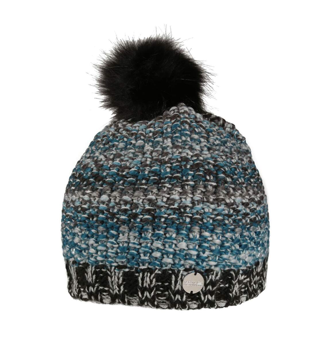 Bonnet Motif/style Tricoté Frosty Femme Noir Regatta-3