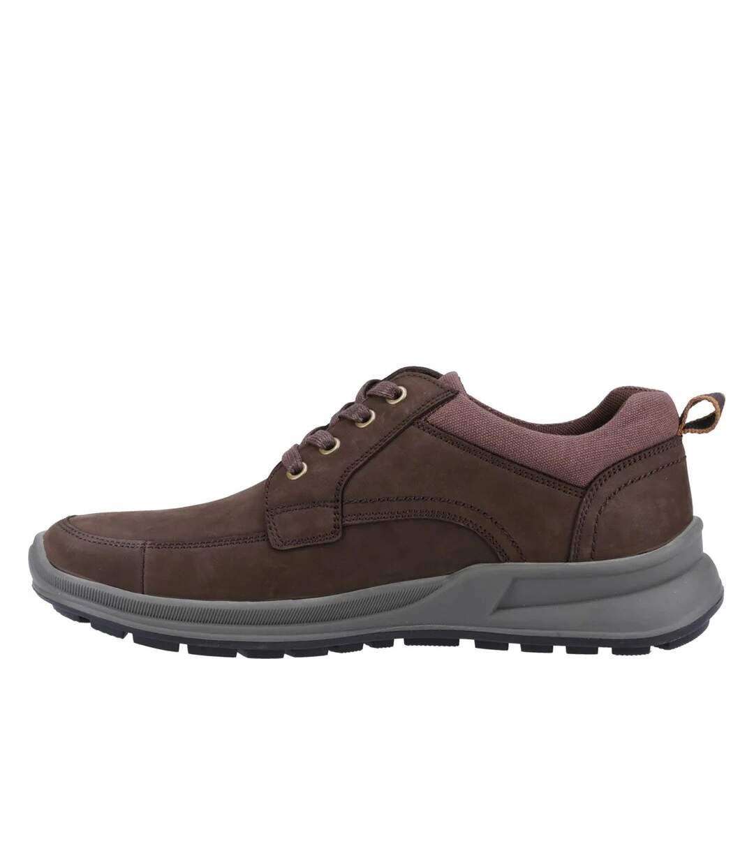 Mens adam nubuck lace up trainers brown Hush Puppies