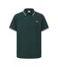 Polo Motif/style Rayure Contrastée Sur Bord Homme Vert Clair Slazenger-1