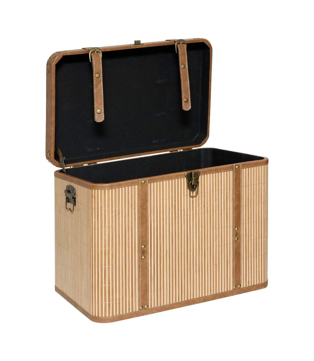 Lot de 3 Malles de Rangement Sylia 56cm Naturel-3