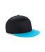 Youth unisex retro snapback cap black/ surf blue Beechfield-1
