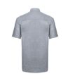 Russell Collection Mens Short Sleeve Easy Care Oxford Shirt (Silver Gray)