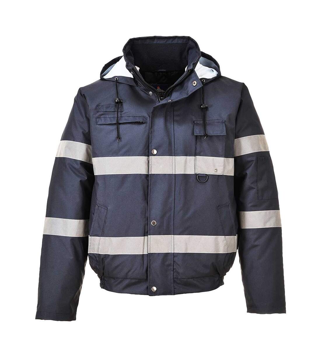 Iona lite reflective work bomber jacket navy Portwest-1