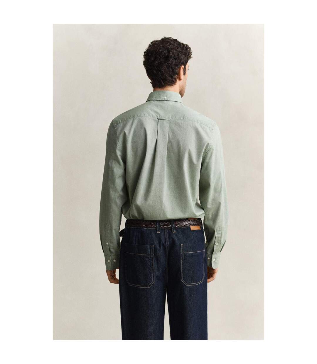 Chemise Homme Vert Kaki Gant-2