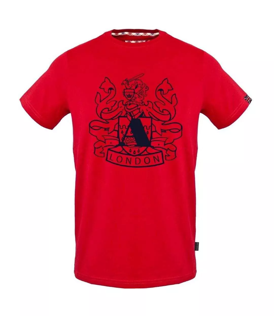 Mens Aldis Shield Logo T-shirt Red Aquascutum-1