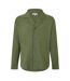 Mens Linen Long-sleeved Shirt Olive Belier-1