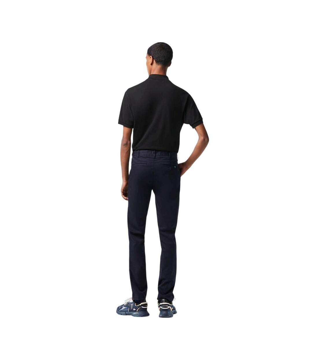 Mens Organic Cotton Slim Chinos Navy Lacoste-3