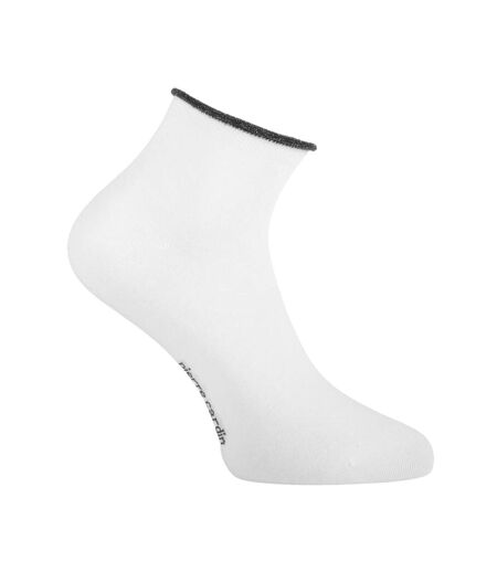 6 paires de chaussettes quarter 200 aiguilles femme Hand made Silver Pierre Cardin