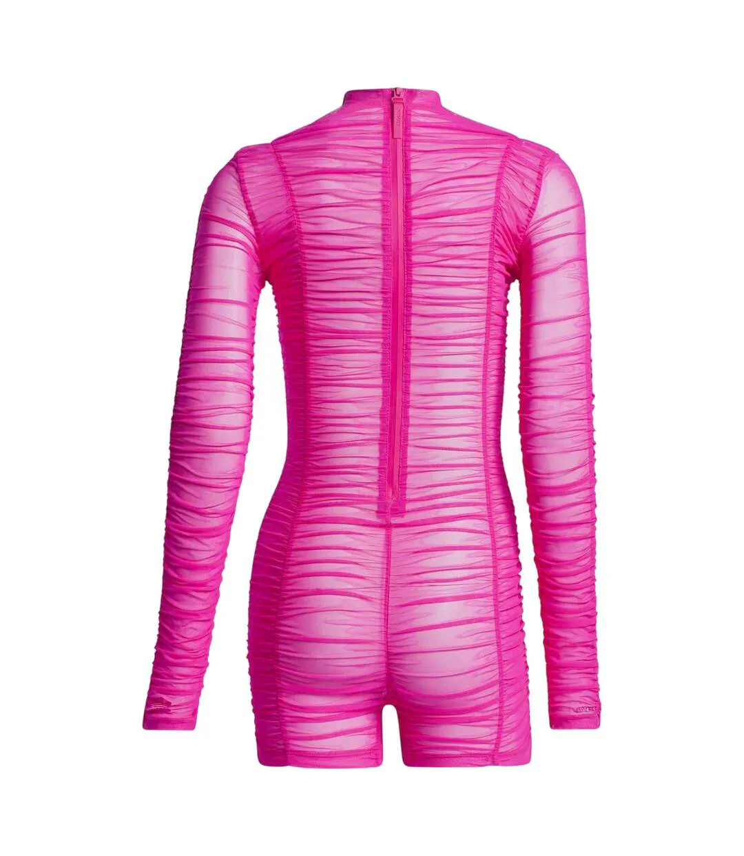 Womens/ladies Ivy Park Mesh Fitted Long-sleeved Romper Pink Adidas-3