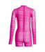 Womens/ladies Ivy Park Mesh Fitted Long-sleeved Romper Pink Adidas-3