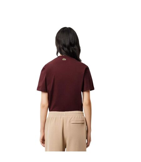 T-shirt Style Signature Adulte Rouge Bordeaux Lacoste