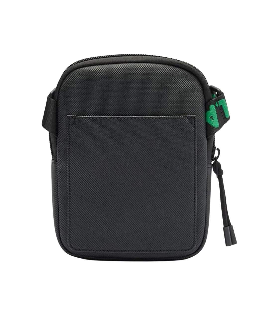 Sacoche noire/vert homme lacoste flat-2