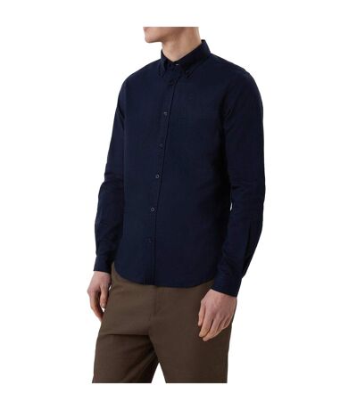 Mens chest pocket long-sleeved formal shirt navy Burton