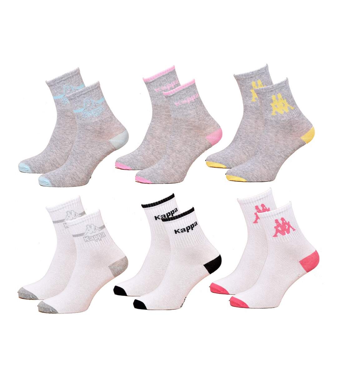 Chaussettes Femme KAPPA QUARTER - Pack de 6-1