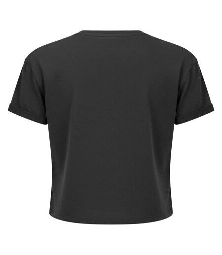 Haut Court Motif/style Billy Joel Tour Femme Gris Foncé Amplified