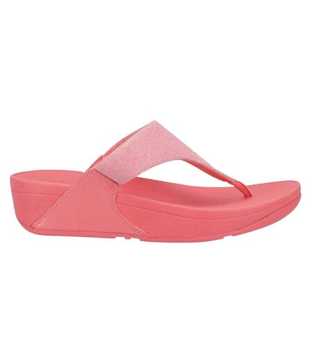 Womens/ladies lulu shimmerlux flip flops rosy coral FitFlop