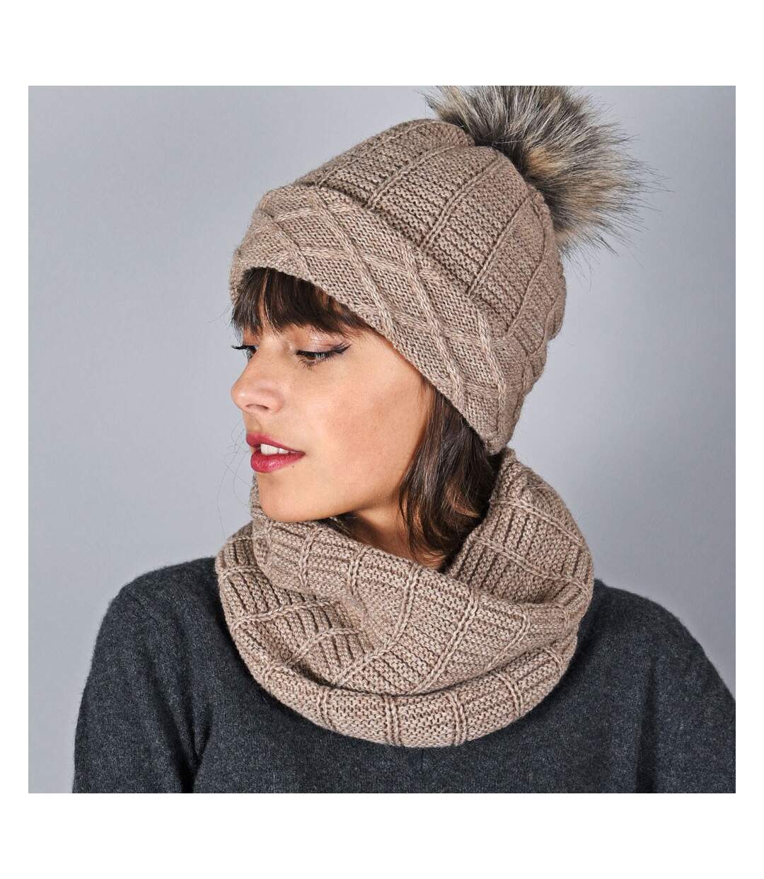 Snood et bonnet Komin  - Fabriqué en UE-2