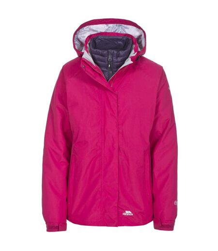 Trespass Womens/Ladies Trailwind Waterproof 3-In-1 Jacket (Cerise) - UTTP3520