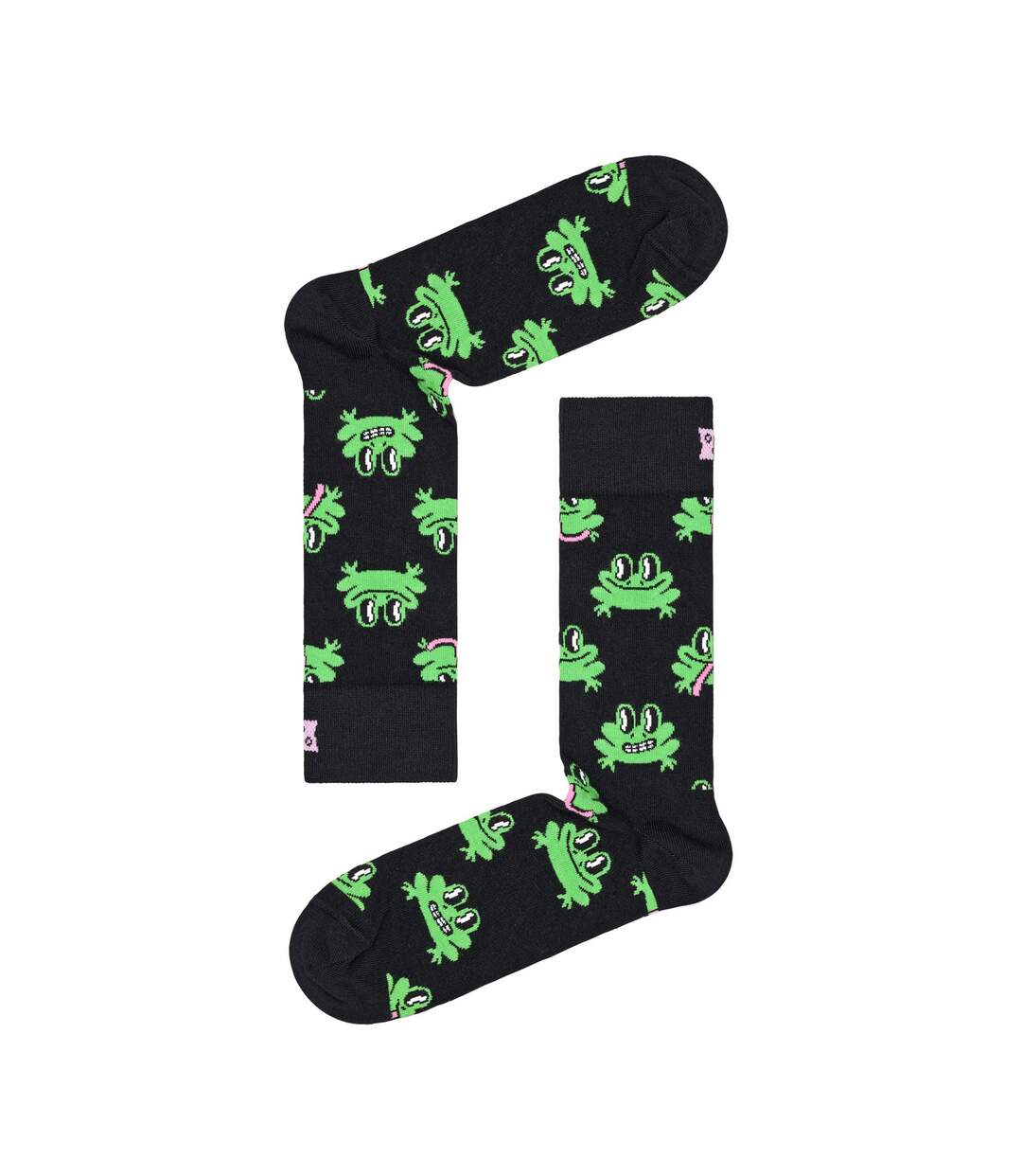 1 Pack Mens & Ladies Cotton Black Frog Design Socks-2