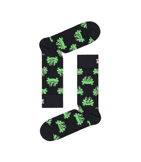 1 Pack Mens & Ladies Cotton Black Frog Design Socks