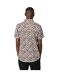 Mens abstract palm short-sleeved shirt brown Maine