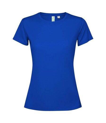 Womens/ladies estoril short-sleeved t-shirt royal blue Roly