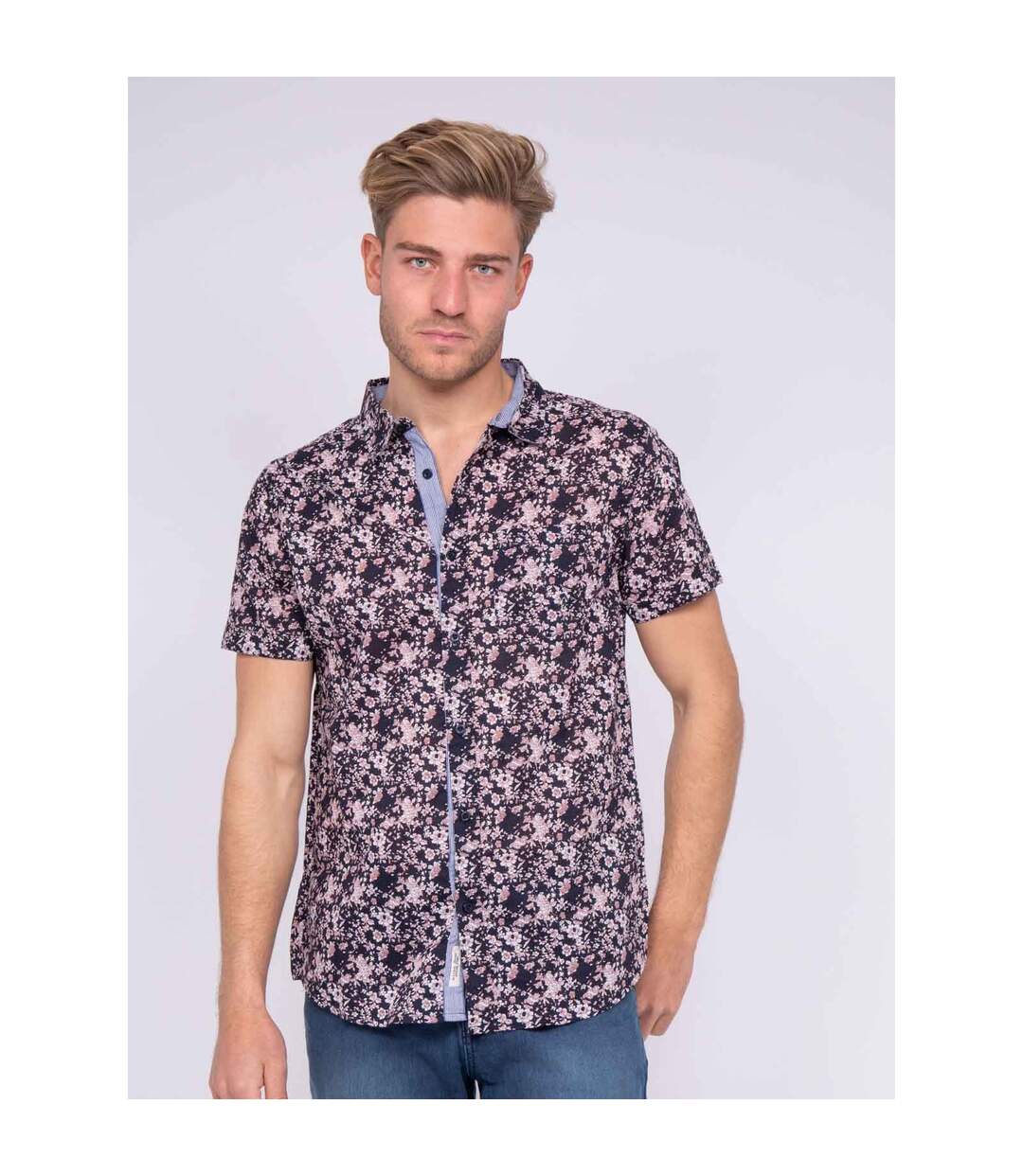 Chemise manches courtes pur coton DELEXI-1