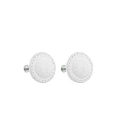 Lot de 2 Boutons de Meuble Barbara 4cm Blanc