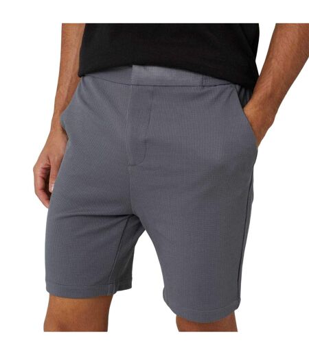 Short De Survêtement Motif/style Quadrillage Homme Gris Foncé Brave Soul