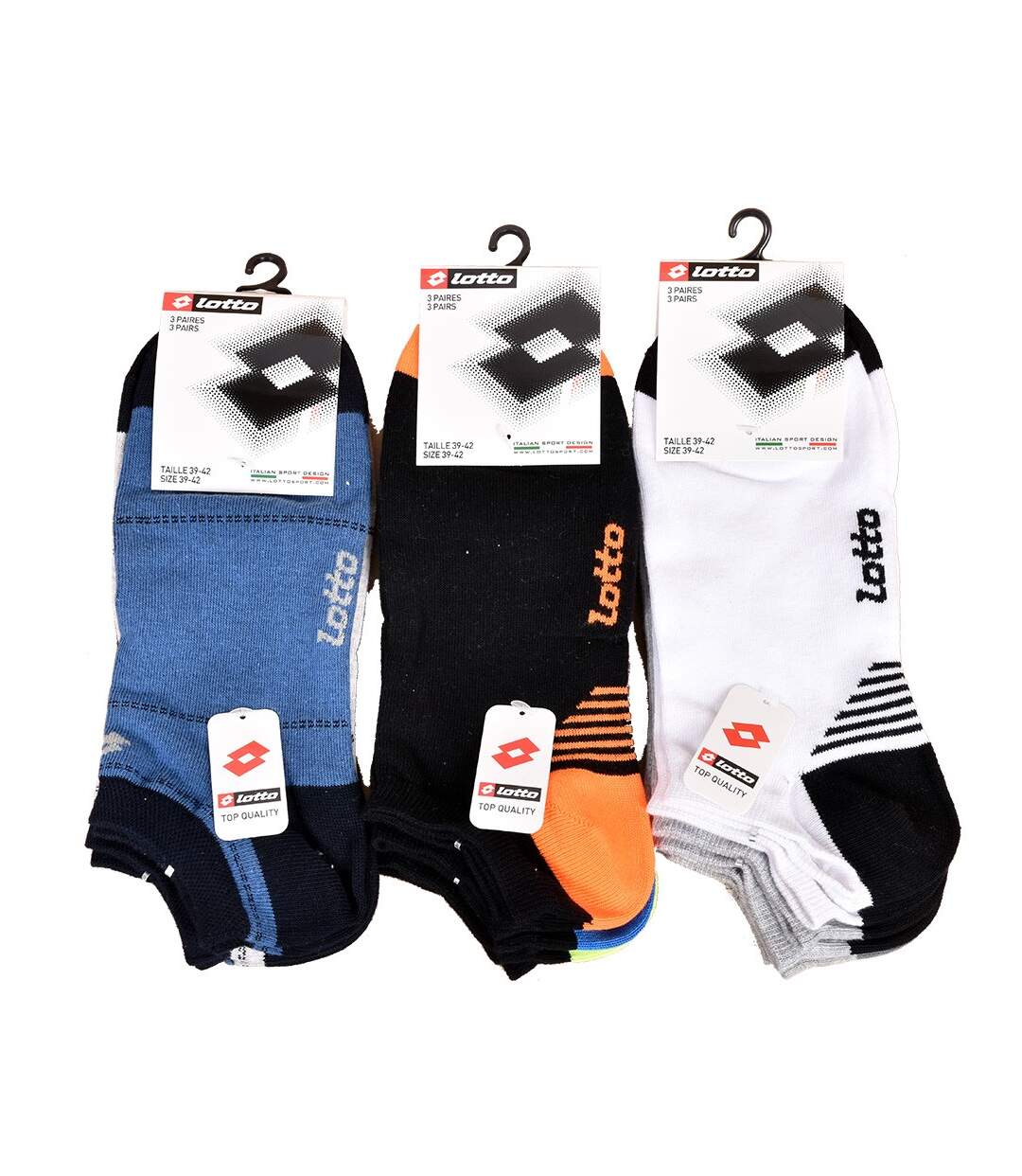 Chaussettes homme LOTTO SNEAKER Pack de 9 Paires Fantaisies Surprise