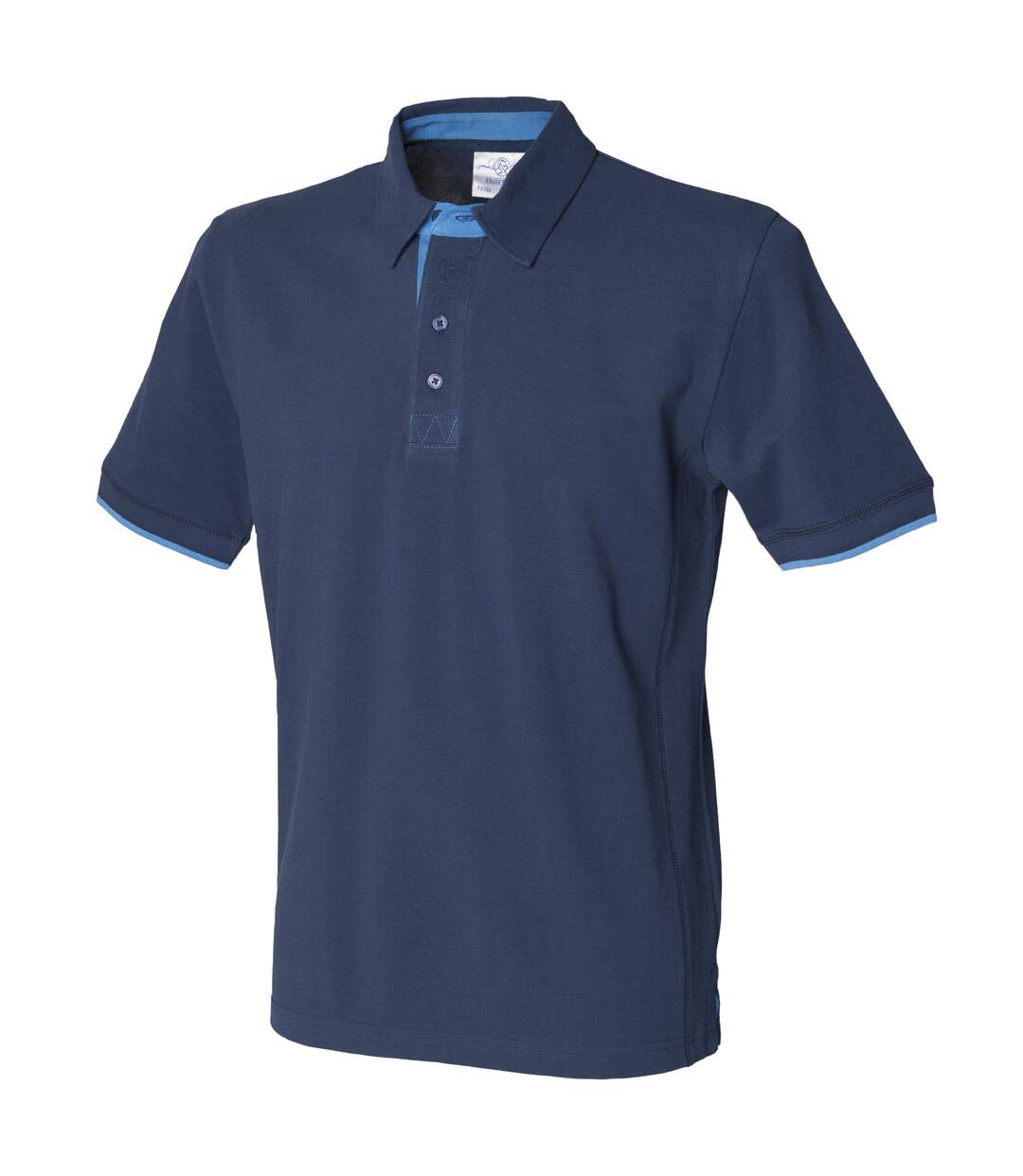 Front Row Mens Contrast Pique Polo Shirt (Navy/Marine) - UTRW486-1