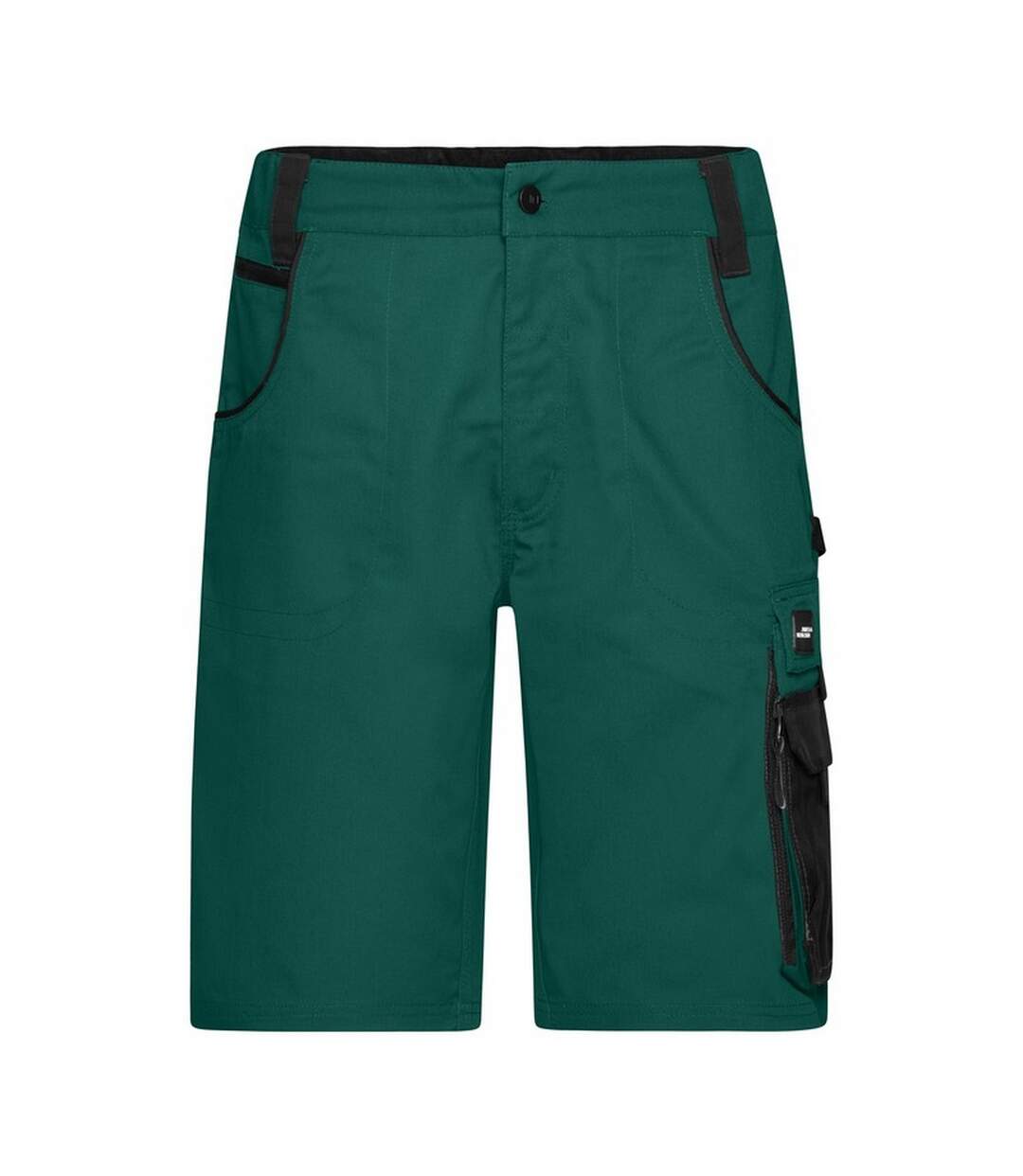 Short À Poches Strong Adulte Vert Foncé Noir James And Nicholson-1