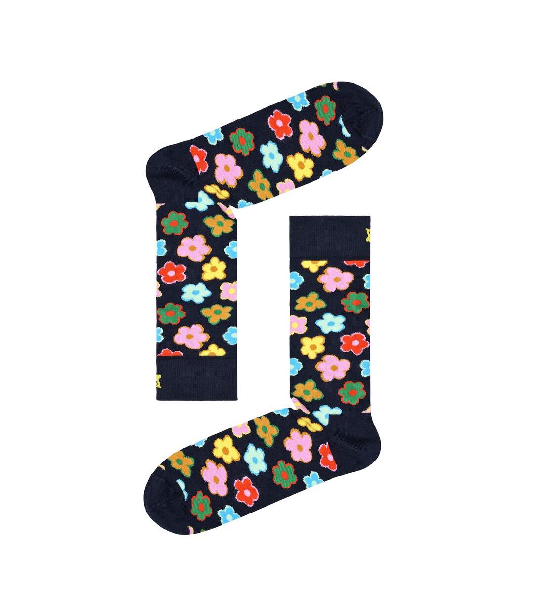 1 Pack Mens & Ladies Cotton Flower Design Socks-2