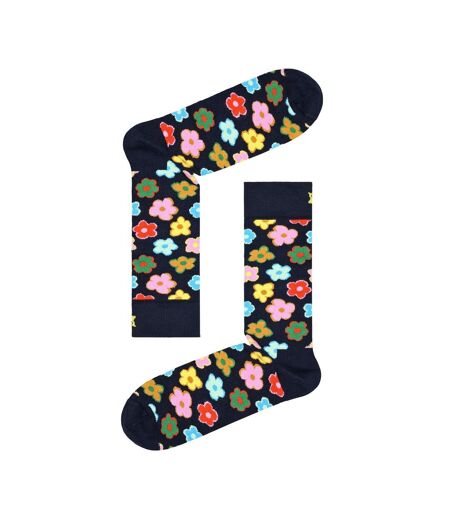 1 Pack Mens & Ladies Cotton Flower Design Socks