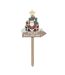 Pancarte en Bois Père Noël 59cm Marron-1