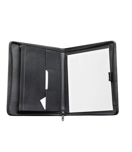 Leather a4 conference folder one size black MidOcean