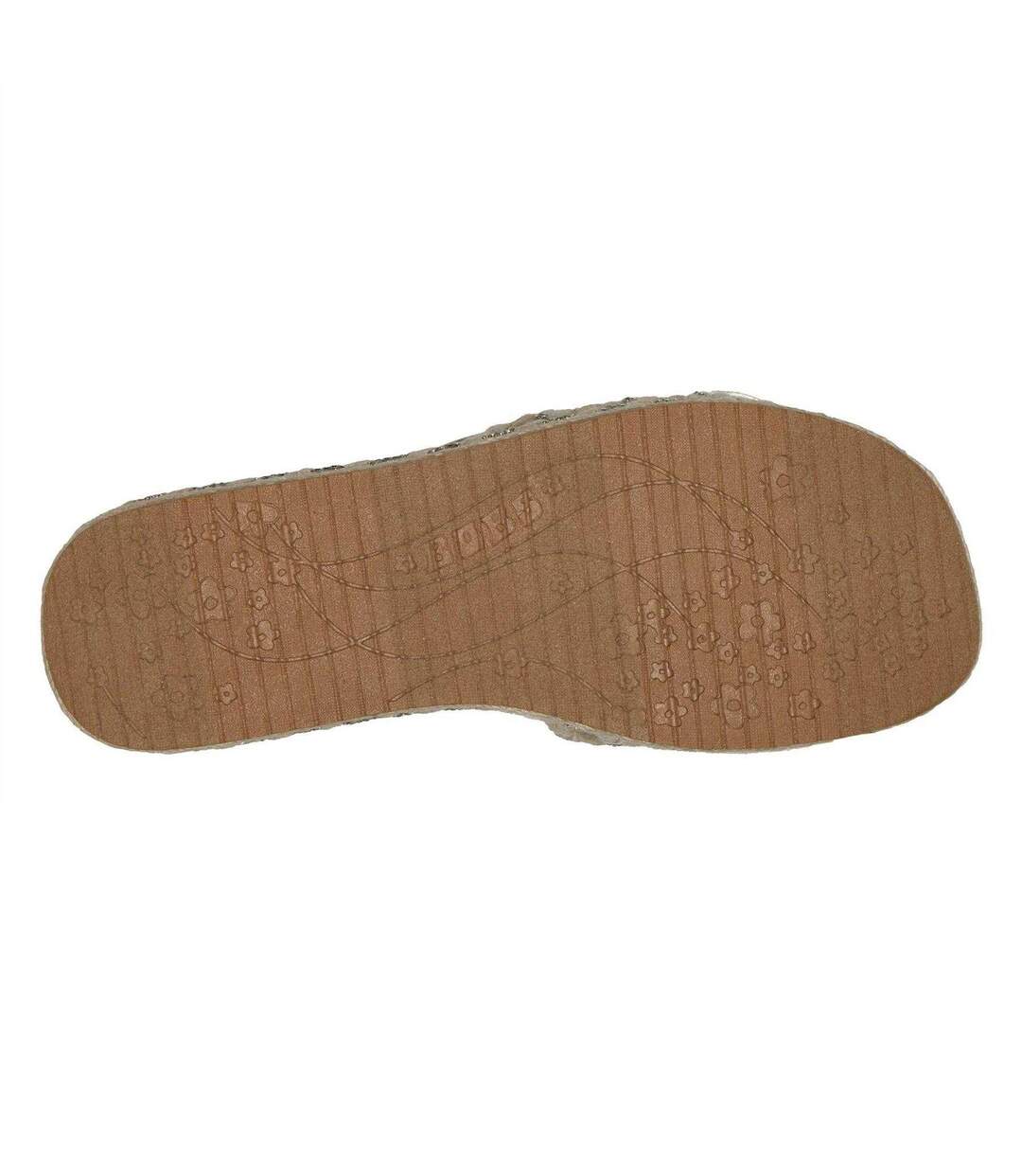 Womens/ladies Misty Embellished Platform Slides Natural Skechers-4