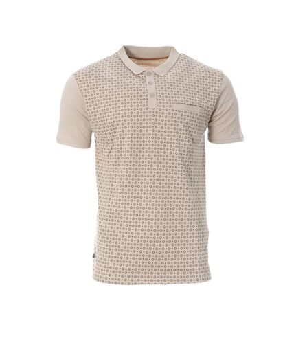 Polo Beige Homme RMS26 Micromotif - 3XL