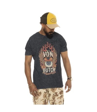 T-shirt homme col rond manches courtes homme acid wash Fly Vondutch