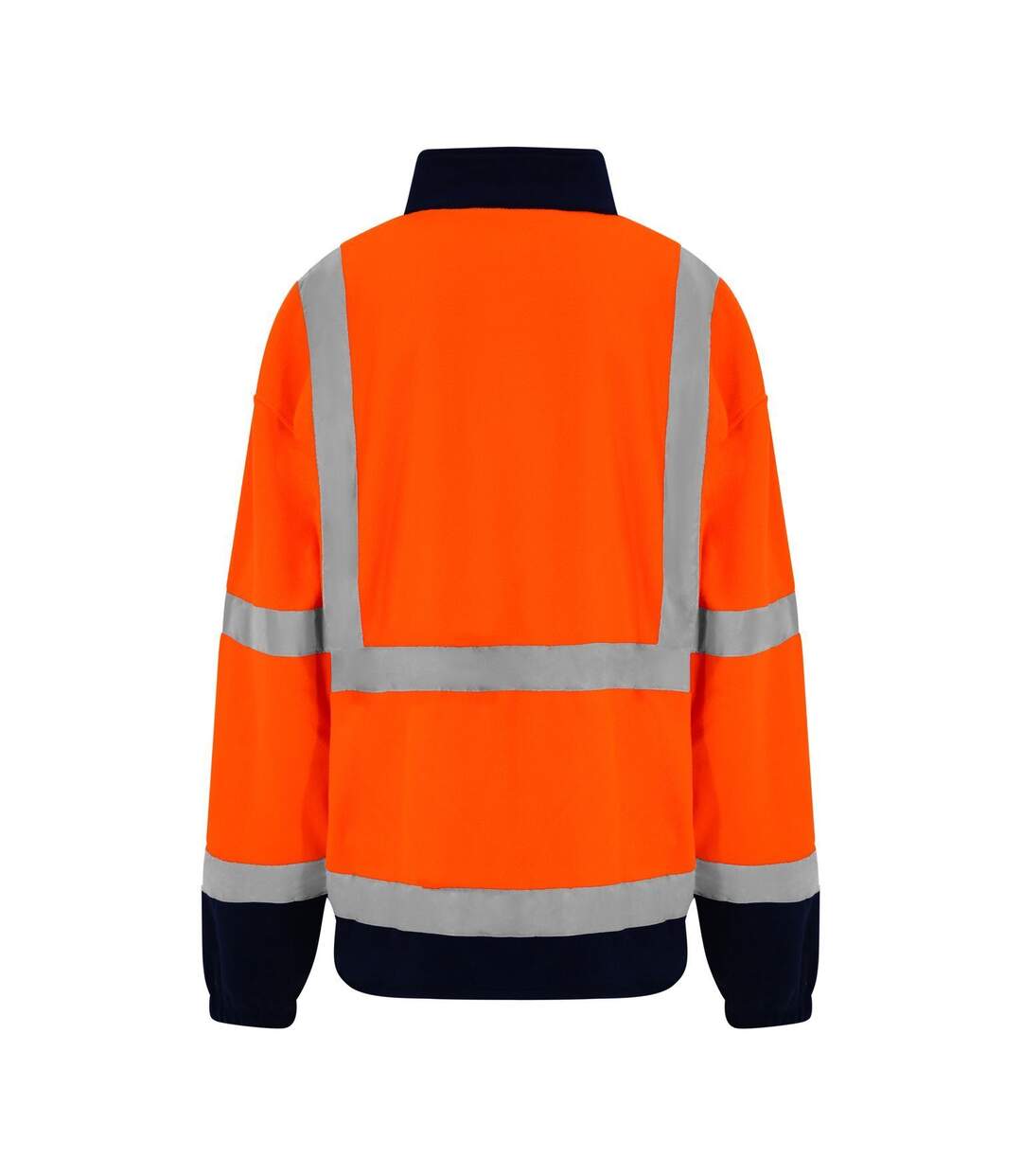 High visibility mens full-zip fleece orange/navy PRO RTX-2