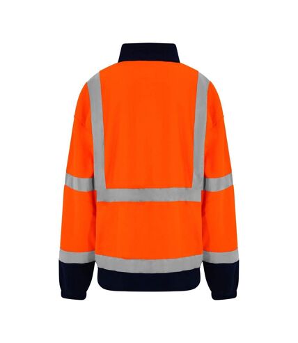 PRO RTX High Visibility Mens Full-Zip Fleece (Orange/Navy) - UTRW7712