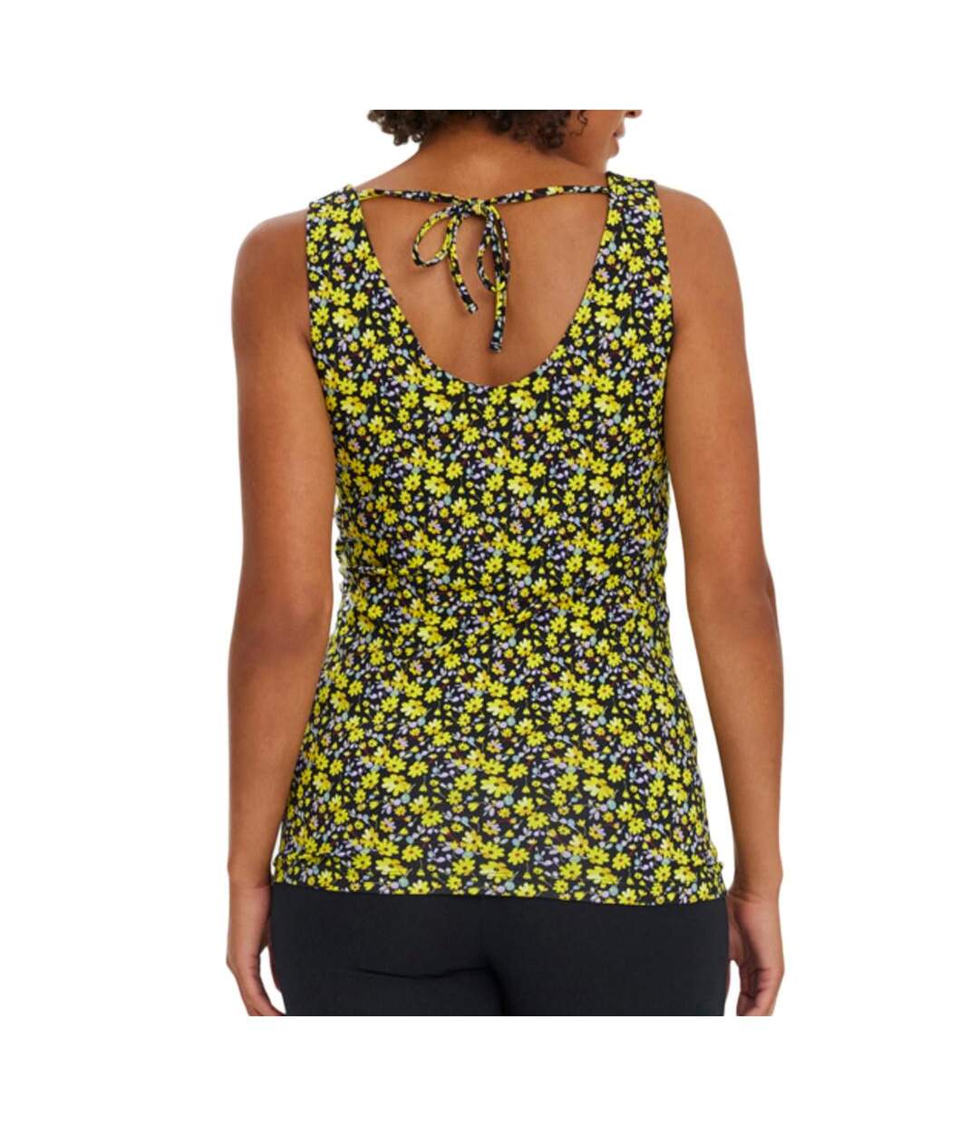 Débardeur noir/jaune femme mamalicious lamber-2