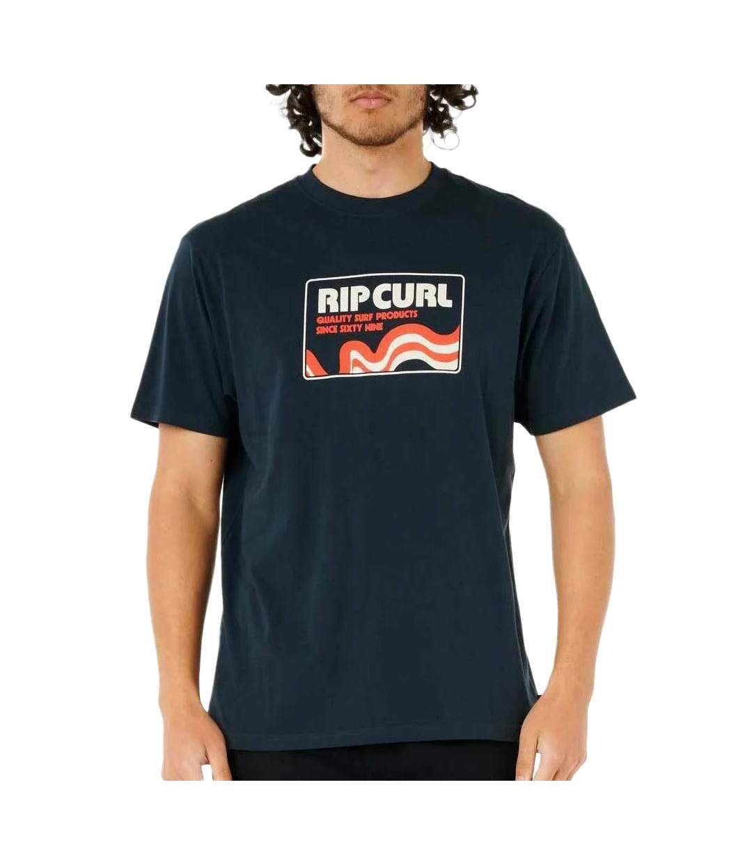 T-Shirt marine homme rip curl surf revival-1
