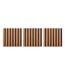 Lot de 3 Panneaux Déco Colva 30x30cm Marron-1