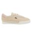 Womens/ladies Logo Leather Trainers Off White Lacoste-1
