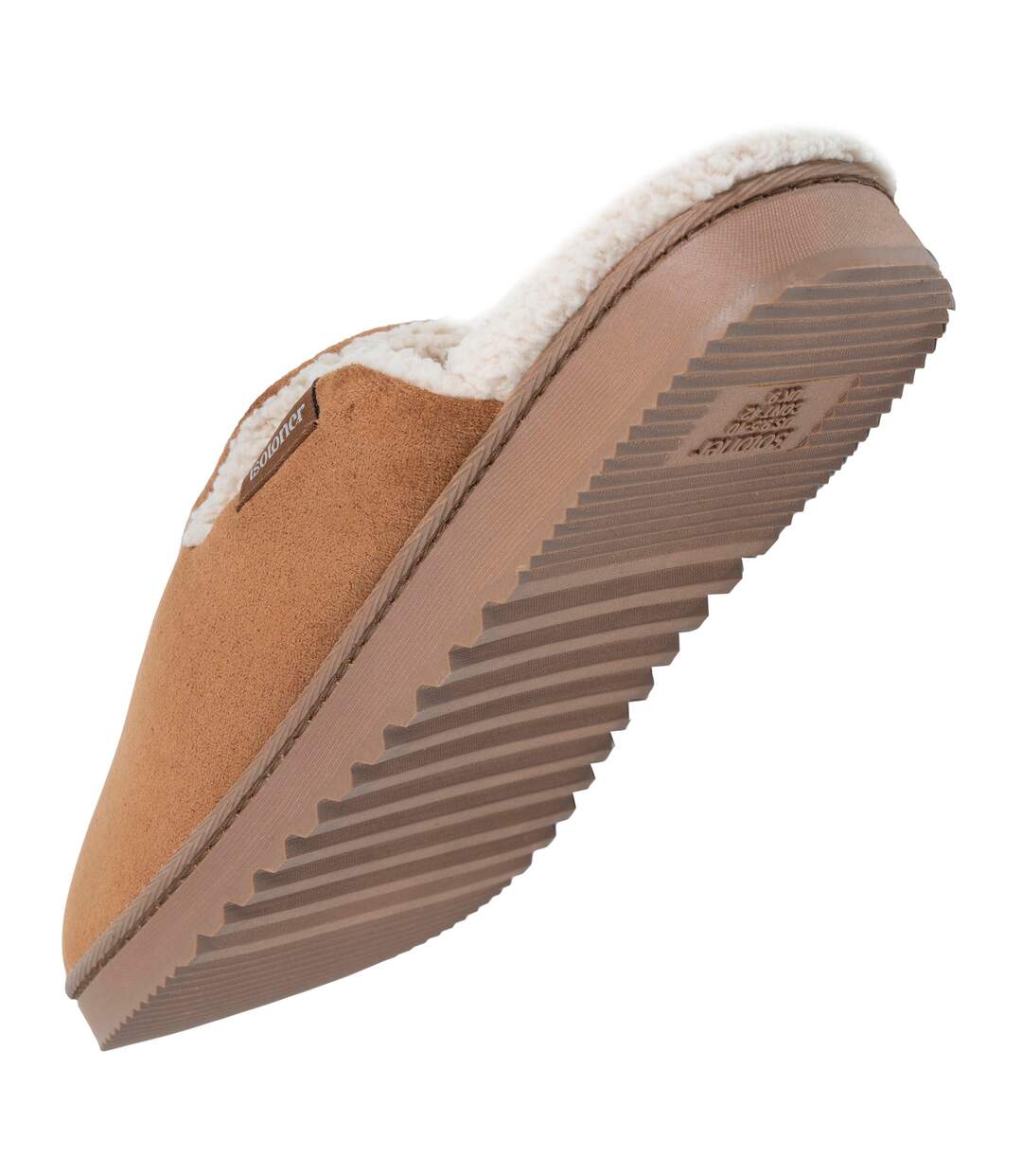 Isotoner Chaussons Mules homme ultra confortables, en suédine, semelle crantée-5