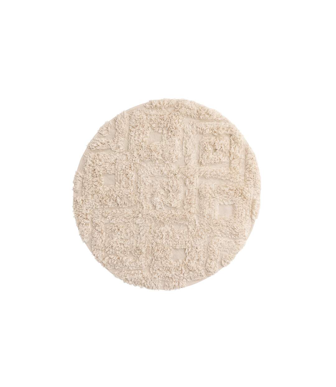 Tapis Rond Salle de Bain Hilma 60cm Beige-1