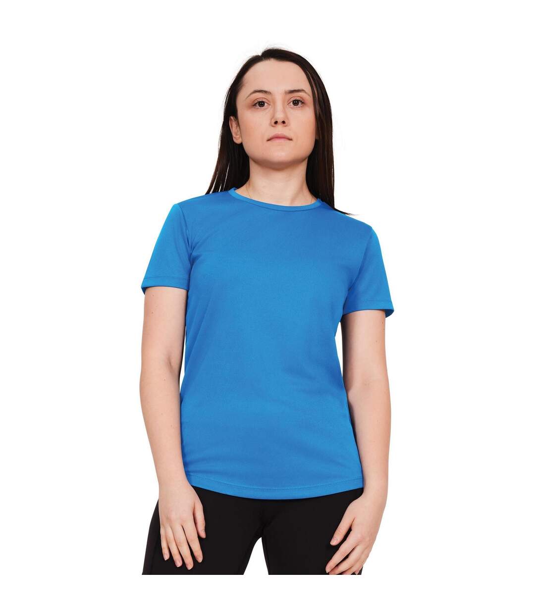 T-shirt original tech femme bleu saphir Casual Classics-1