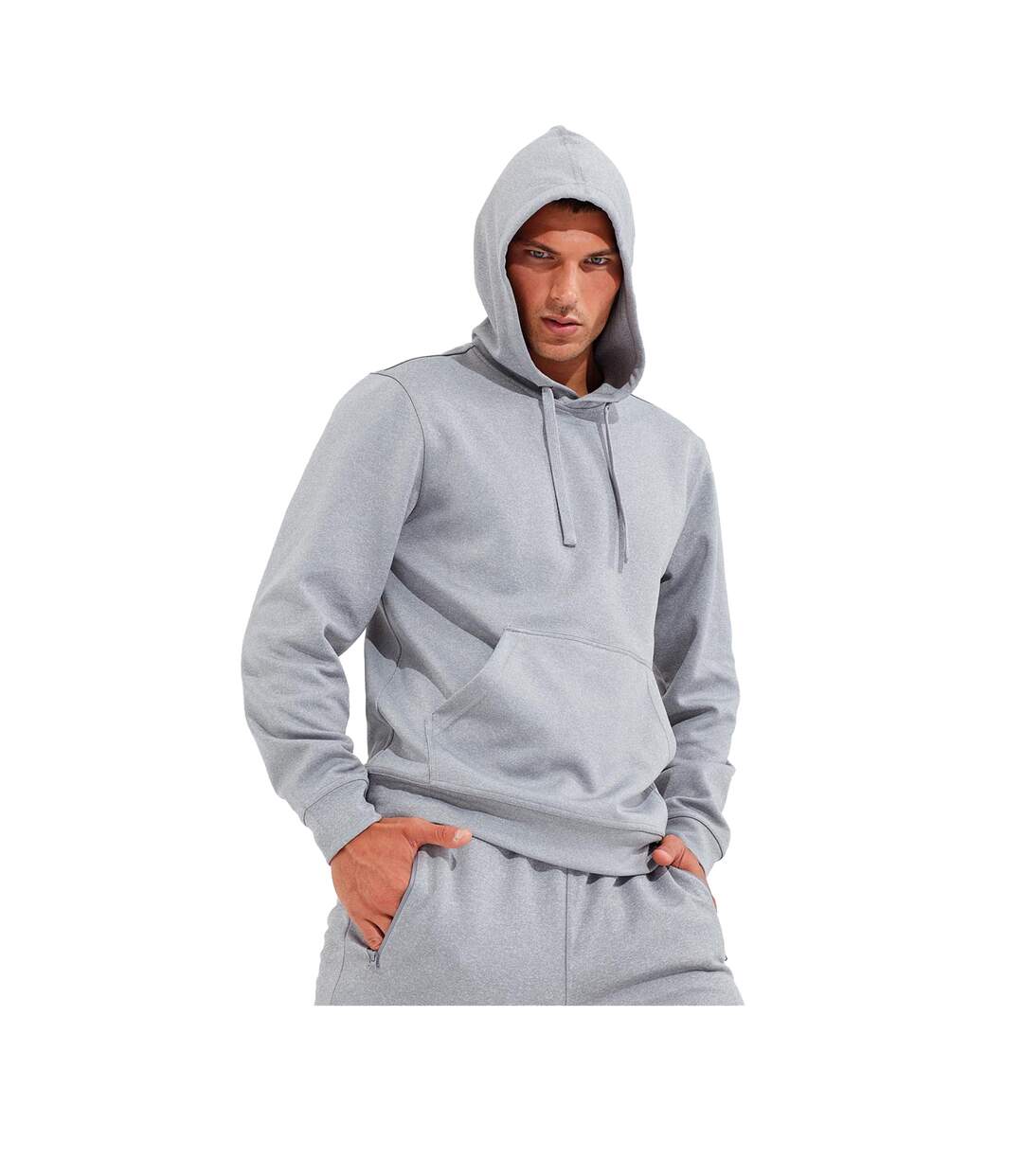 TriDri Mens Spun Dyed Hoodie (Mélange gris) - UTRW8366-2